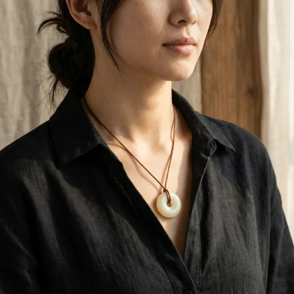 平安扣-1 Jade Donut Pendant