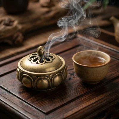 Brass Lotus Censer