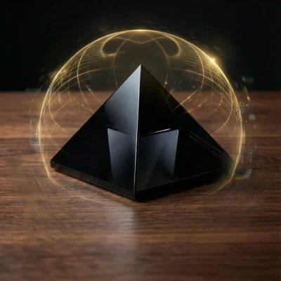Black Obsidian Pyramid